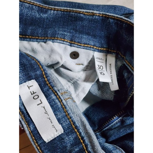 LOFT Modern Skinny Distressed 10/30 Women's Jeans - Picture 4 of 5